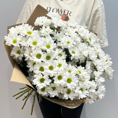 Букет «Летняя свежесть» – дыхание лета в белых хризантемах Заволжье Нижегородская область